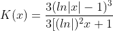  K(x)=\frac{3(ln|x|-1)^3}{3[(ln|)^2x+1}