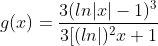  g(x)=\frac{3(ln|x|-1)^3}{3[(ln|)^2x+1}