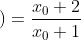 \dpi{120} f\left ( x_{0} \right )=\frac{x_{0}+2}{x_{0}+1}