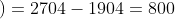 \Delta _{m}=52^2-4\cdot \left ( -4 \right )\cdot \left ( -119 \right )=2704-1904=800