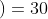 \left ( -2 \right )\cdot \left ( -15 \right )=30