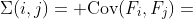 \Sigma(i,j)={\rm Cov}(F_i,F_j)=