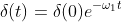 \delta(t)=\delta(0)e^{-\omega_1t}+\int_0^te^{-\omega_1(t-\tau)}dZ_i(\tau)