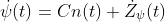 \dot{\psi}(t)=Cn(t)+\dot{Z}_{\psi}(t)