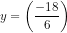 y=left ( frac{-18}{6} right )