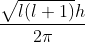 \frac{\displaystyle \sqrt{l(l+1)}h}{2\pi }