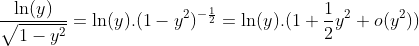 direction mp mp* - Page 7 Gif.latex?\frac{\ln(y)}{\sqrt{1-y^2}}=\ln(y).(1-y^2)^{-\frac{1}{2}}=\ln(y)