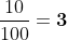 30\times \frac{10}{100}=\boldsymbol{3}