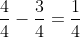 gif.latex?\dpi{100}&space;\frac{4}{4}-\f