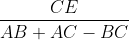 \frac{CE}{AB+AC-BC}