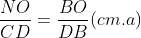 hình : tam giác đồng dạng Gif.latex?\frac{NO}{CD}=\frac{BO}{DB}(cm