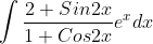 \int \frac{2+Sin2x}{1+Cos2x}e^{x}dx