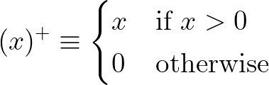 (x) = (x)⁺