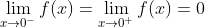 \lim_{x\to 0^{-}}f(x)=\lim_{x\to 0^{+}}f(x)=0