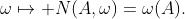 \omega\mapsto {N}(A,\omega)=\omega(A).