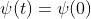 \psi(t)=\psi(0)+(\alpha-A)(\delta(t)-\delta(0))-(\alpha Z_i(t)+Z_r(t))