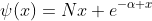 [Image: gif.latex?\psi%28x%29=Nx%20e%5E%7B-\alpha%20x%7D]