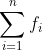 N = \sum_{i=1}^{n}f_{i}