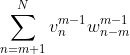 \hat{a}_m^m = \sum_{n=m+1}^N{v_n^{m-1}w_{n-m}^{m-1}} \left \{ \sum_{n=m+1}^N{(w_{n-m}^{m-1})^2} \right \}^{-1}