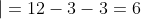 \left |DC \right |=12-3-3=6