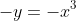 \rightarrow \; -y=-x^{3}+4x