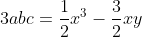 3abc=\frac{1}{2}x^{3}-\frac{3}{2}xy + z