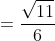 \cos \alpha =\frac{\sqrt{11}}{6}