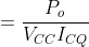 efisiensi = \eta =\frac{P_{o}}{V_{CC}I_{CQ}}