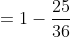 \cos ^2\alpha =1-\frac{25}{36}