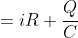 \varepsilon =iR+\frac{Q}{C}