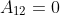A_{12}=0