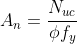 A_n=frac{N_{uc}}{phi f_y}