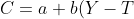 C=a+b(Y-T)