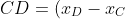 CD=(x_D-x_C)i+(y_D-y_C)j=(-4-(-7))i+(2-1)j=(-4+7)i+j=3i+j