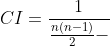 LaTeX: CI=\frac{1}{\frac{n(n-1)}{2}-#censored\;pairs}\sum\limits_{i<j}h(i,j)