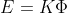 E=K\Phi N