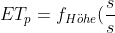 ET_p=f_{H\ddot{o}he}(\frac{s}{s+\gamma }+\frac{0,71\cdot R_G}{L}+0,27\cdot f_K)