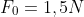 F_{0}=1,5N