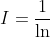 I=\frac{1}{\ln 2}