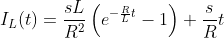 I_L(t)=\frac{sL}{R^2}\left(e^{-\frac{R}{L}t}-1\right)+\frac{s}{R}t