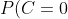 P(C=0)=8900/100000=0.89