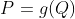 P=g(Q)