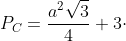 P_{C}=\frac{a^2\sqrt{3}}{4}+3\cdot \frac{1}{2}\cdot a\cdot h