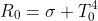 R_0=\sigma T_0^4