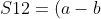 S12=(a-b)^2n(n-1)^2/8 \quad (6.3')