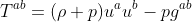 T^{ab}=(\rho+p)u^au^b-pg^{ab}