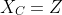 X_{C}=Z cos\varphi
