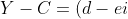 Y-C=(d-ei)+G_{0}