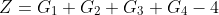 http://latex.codecogs.com/gif.latex?Z=G_1+G_2+G_3+G_4-4