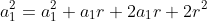 a_{1}^{2}=a_{1}^{2}+a_{1}r+2a_{1}r+2r^2